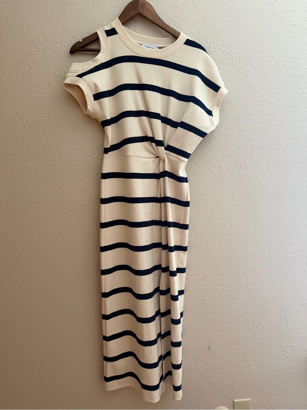Tanya Taylor Charlie Dress – Rugby-Inspired Striped Midi Dress – Size Small